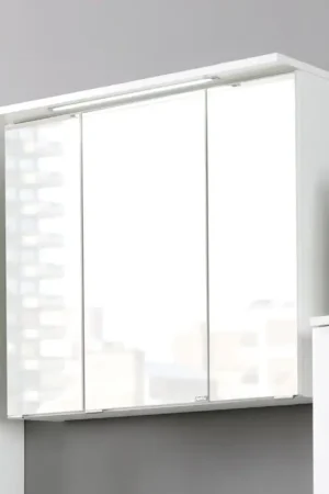 Op = Op Spiegelkast Bobbi 70cm model 1 3 deuren & ledverlichting - wit