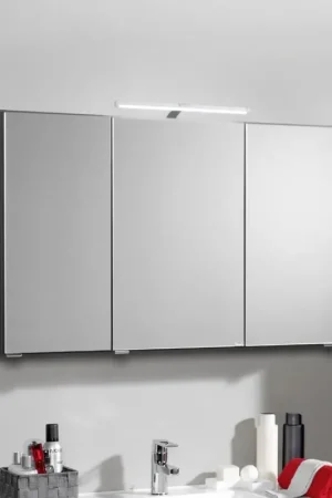 Express Levering Spiegelkast Bobbi 90cm model 2 3 deuren & ledverlichting - grafiet