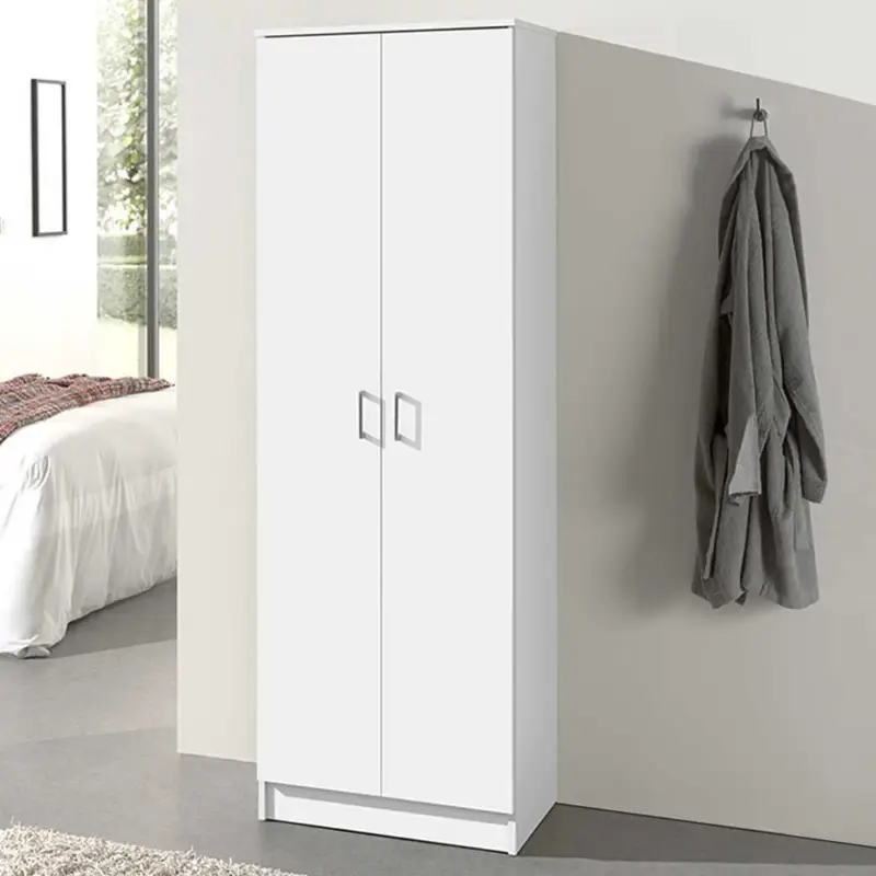 Seizoensaanbieding Opbergkast Ray 60cm met 2 deuren en 4 legplanken - wit