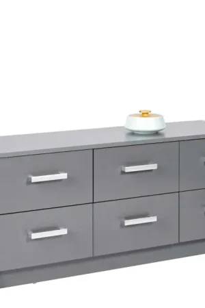 Ladekast Eden 122cm 6 lades - grafiet grijs Beste Prijs