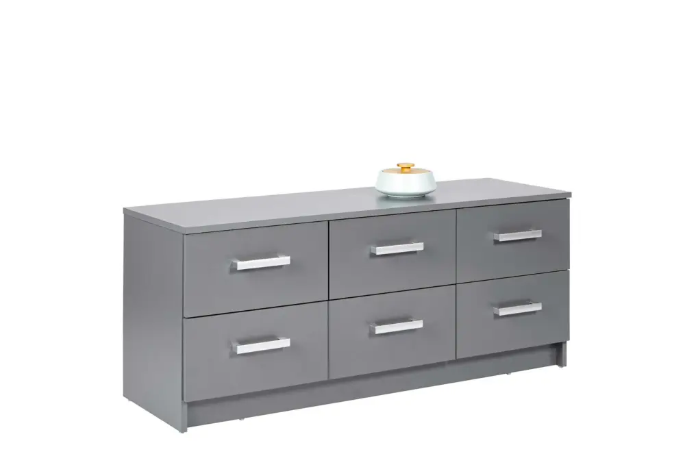 Ladekast Eden 122cm 6 lades - grafiet grijs Beste Prijs
