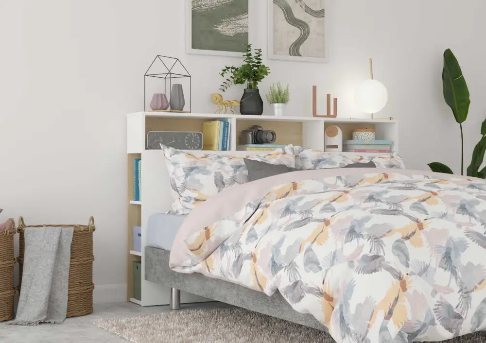 Must-Have Hoofdeinde met opbergruimte Keith 162cm - wit