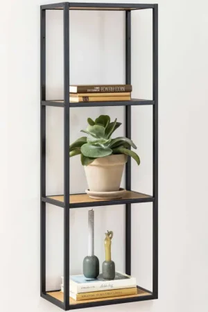 Wandrek Dover 37cm - zwart/wilde eik Beperkte Voorraad