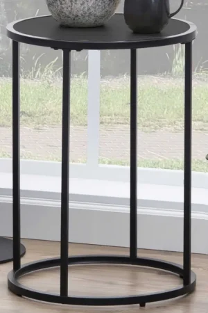 Bijzettafeltje Dover ø40cm - zwart Direct Verzonden