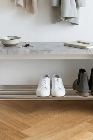 Direct Beschikbaar Bank Tillio 81cm, 1 rek - chroom/beton decor