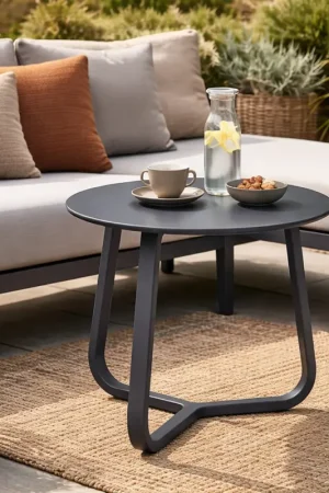 Hoge Kwaliteit Bijzettafel Margarite Gescova - Aluminium - Antraciet