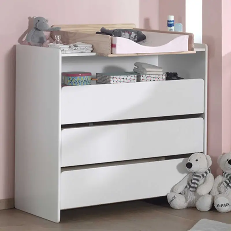 Witte Commode Kiddy 90x72x106cm met luierplank Premium