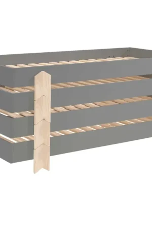 Kinderbed Modulo arrow 90x200 stapelbaar set van 4 - antraciet/dennenhout Koop Online
