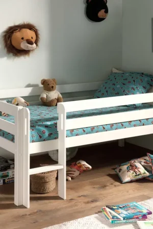 Halfhoogslaper Pip 90 x 200 dennenhout - wit Dagaanbieding