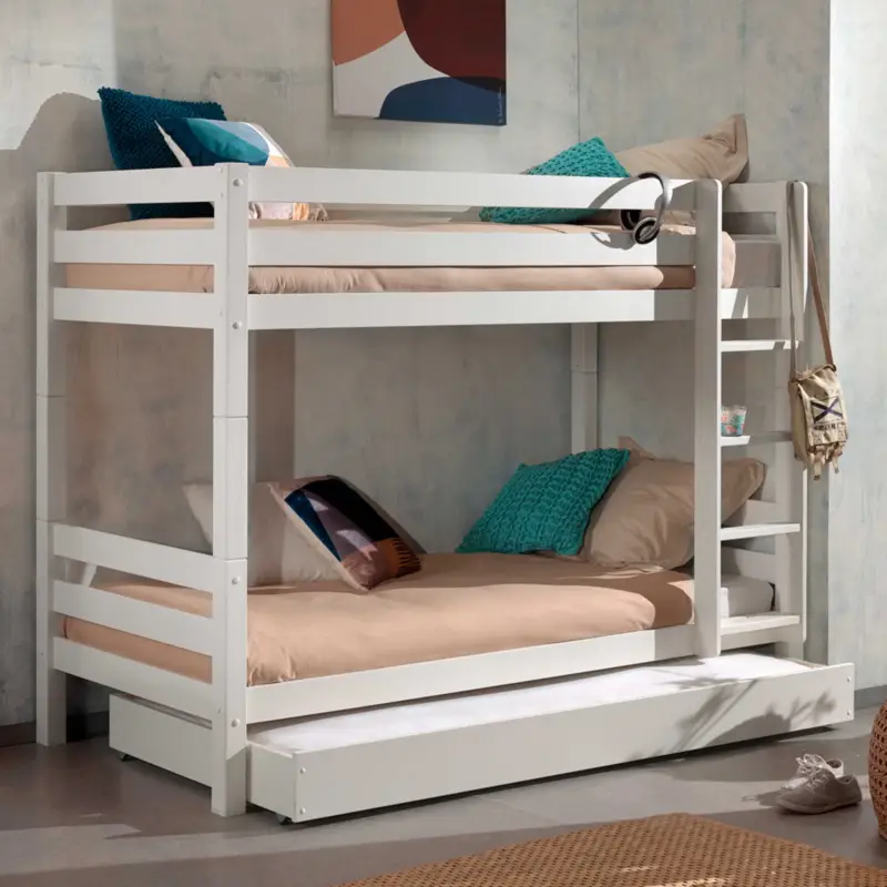 Rechtstreeks Van De Fabrikant Stapelbed Claire 160cm met bedlade - wit