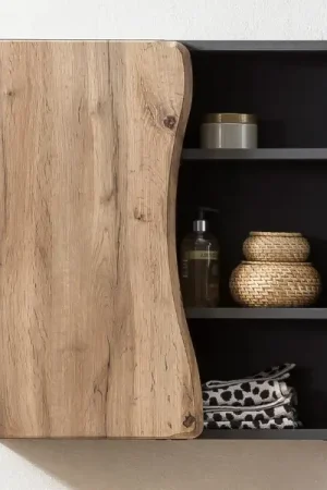 Hangkast Karan 60cm 1 deur - eik/antraciet Speciale Aanbieding