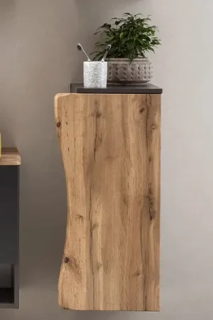 Badkamerkast Karan 37cm 1 deur - eik/antraciet Speciale Aanbieding