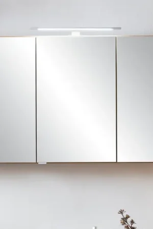 Beperkte Voorraad Spiegelkast Vikas 100cm 3 deuren met verlichting - eik