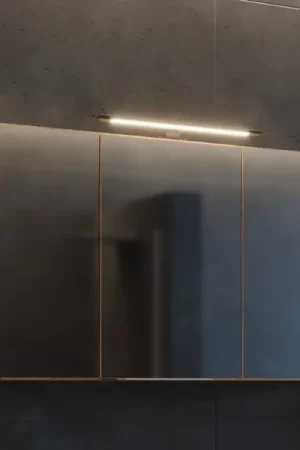 Betrouwbaar Spiegelkast Malvo 100cm 3 deuren met verlichting - eik