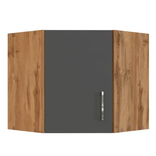 Express Levering Hoekkast Sorrella 60cm 1 deur - antraciet/eik