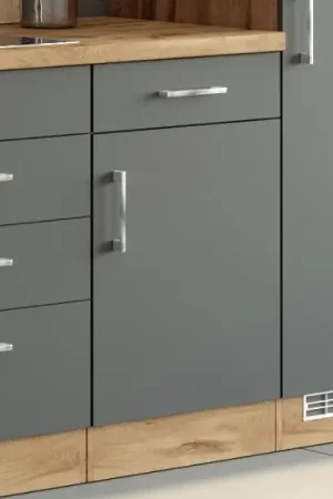 Keukenkast Sorrella 50cm - Antraciet met 1 Deur en 1 Lade Laatste Versie