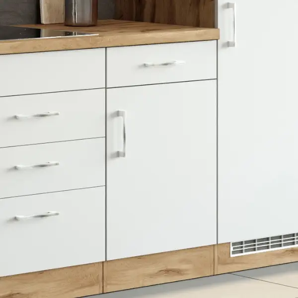 Koop Online Keukenkast Sorrella 50cm 1 deur & 1 lade - wit/eik