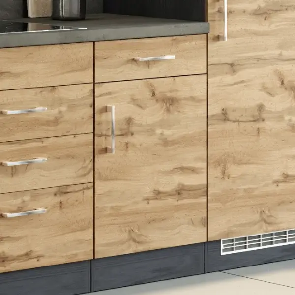 Keukenkast Sorrella 50cm 1 deur & 1 lade - eik/grafiet Koop Vandaag