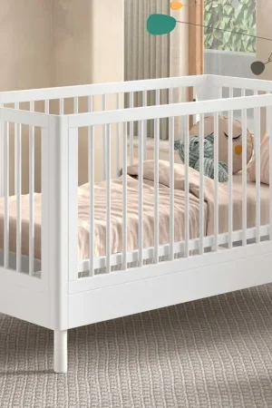 Dagaanbieding Babybed Forrest 70 x 140cm - verstelbaar - wit beukenhout