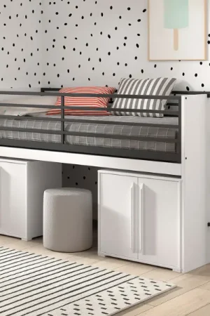 Favoriet Halfhoogslaper Sammie 90x200cm - met bureau en commodes - wit