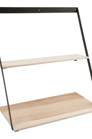 Weekendaanbieding Bern Wandplank - Natuurlijk | Staal en Vurenhout | 50x21x52 cm
