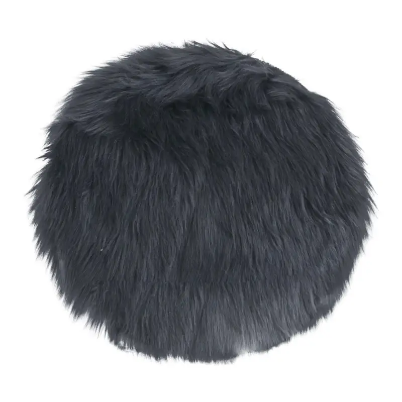 Grijze lamsvacht stoelhoes - Ø35 cm, polyester. Tijdelijk Beschikbaar