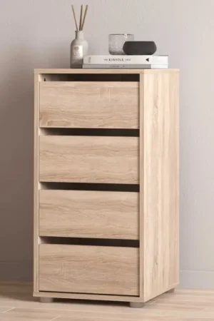 Rechtstreeks Van De Fabrikant Ladekast Blokty - 40x40x76cm - 4 lades - eikdecor