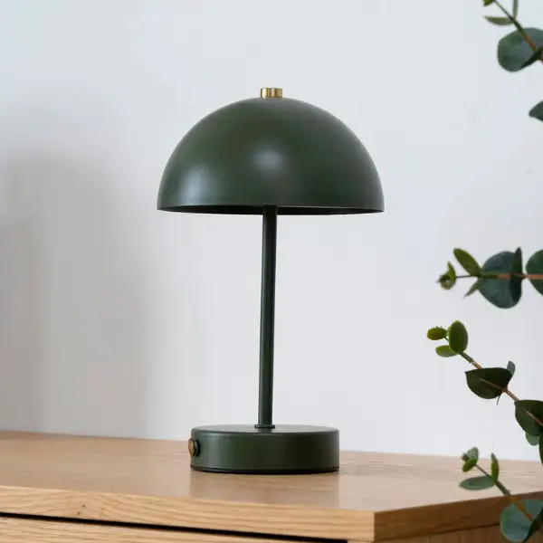 Tafellamp Holt - LED - oplaadbaar - groen metaal Must-Have