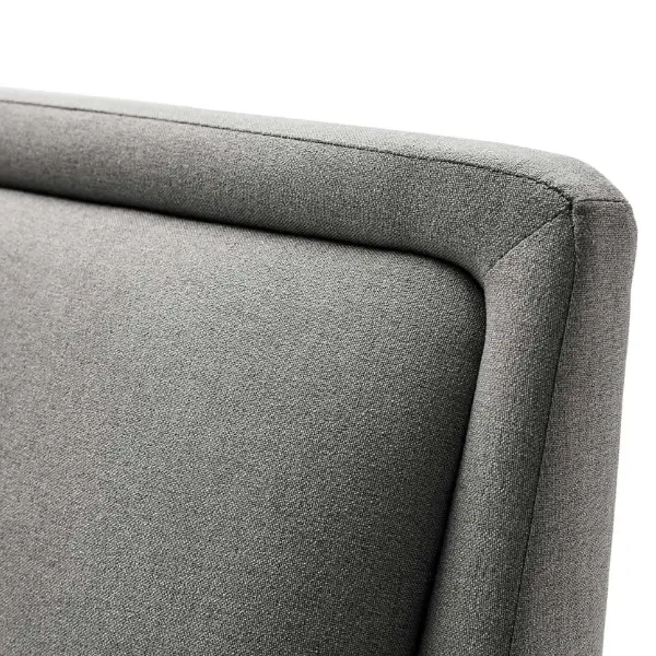 Tweepersoonsbed Estee 160x200cm - lichtgrijs/zwart Fabrieksprijs