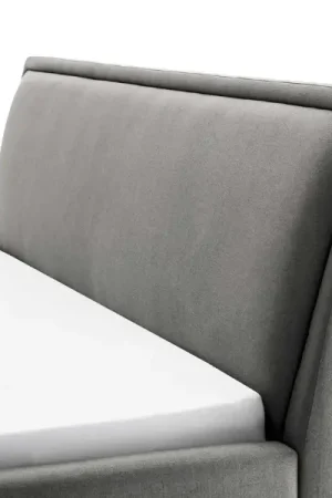 Tweepersoonsbed Estee 180x200cm - lichtgrijs/zwart Op = Op