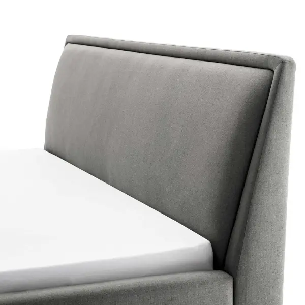 Tweepersoonsbed Estee 180x200cm - lichtgrijs/zwart Op = Op