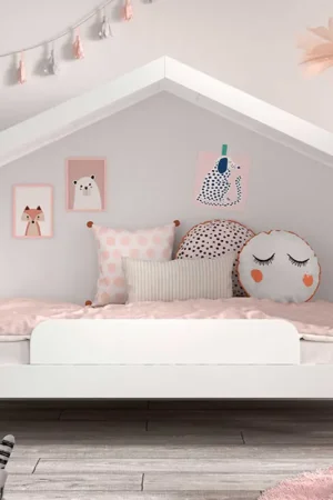 Open bedhuisje Amori 90x200 cm met uitvalbeveiliging - wit Koopje