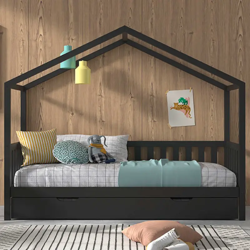Antraciet Bedhuisje Dallas 90x200 met bedlade Goedkoop