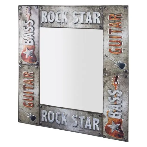 Speciale Aanbieding Metalen spiegel met vintage omlijsting | 64 x 3 x 74 cm