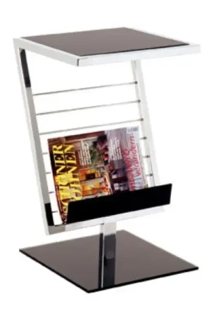 Bijzettafel | Inclusief magazinehouder | 36 x 30 x 60 cm | Zwart Speciale Aanbieding