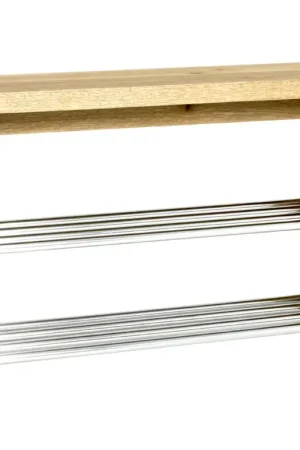 Bestseller Schoenenrek met verchroomde planken | Draagvermogen 85 kg | Eikenhouten design