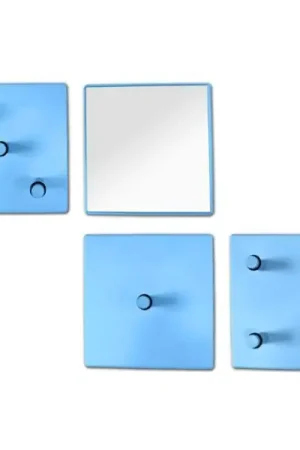 Dagaanbieding Wandpaneelset met spiegel | Blauw
