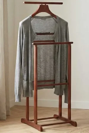 Rechtstreeks Van De Fabrikant Kledingrek met broekenhanger | Kersenhouten design