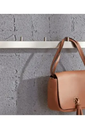 Gratis Retour Wandkapstok met 5 haken | 46 x 6 x 4 cm | Zilverkleur