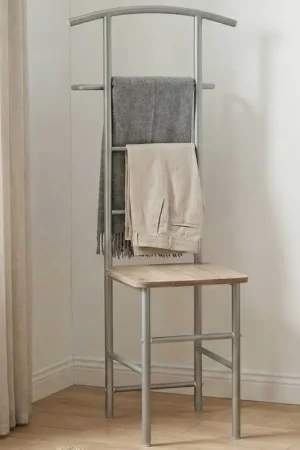 Kledingrek met zitvlak | 46 x 46 x 109 cm | 90 kg draagvermogen Must-Have