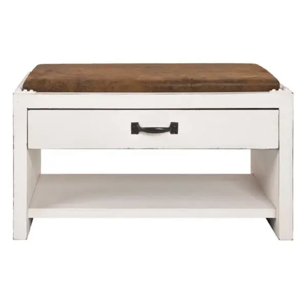 Schoenenbank met lade | 72 x 38 x 42 cm | Vintage-design Bestseller