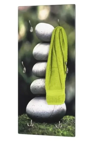 Wandpaneel met 6 haken | 45 x 8 x 100 cm | Stone-design Op = Op