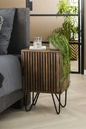 Bestseller Set van 2 nachtkastjes Wes 40x30 cm-zandkleurig mangohout