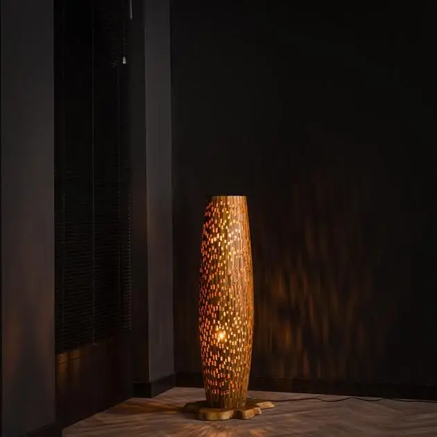 Staande lamp Stefanos 104 cm-gerecycled teakhout Meest Verkocht