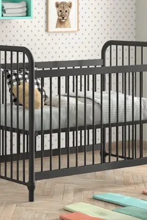 Koopje Babybed Bronxx - 60x120cm - mat zwart