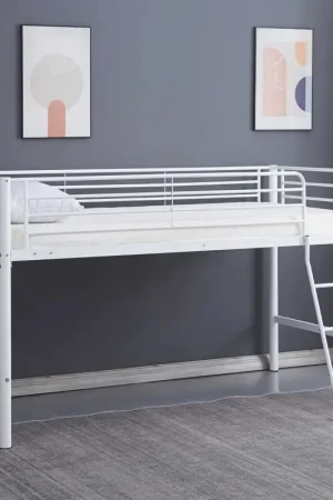 Halfhoogslaper Julie - 90x200cm in Wit Metaal Favoriet
