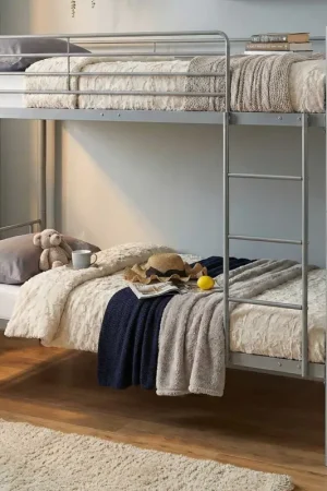 Stapelbed Dixie 90x200cm - metaal - mat grijs Gecertificeerd