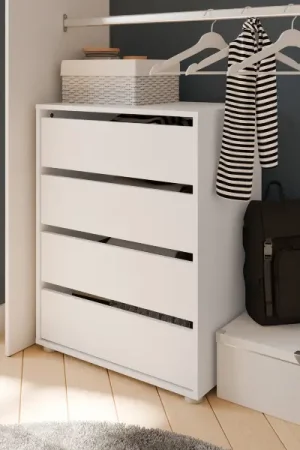 Ladekast Blokty - 76,3x60x39,6 cm - Wit/spaanplaat Aanbieding