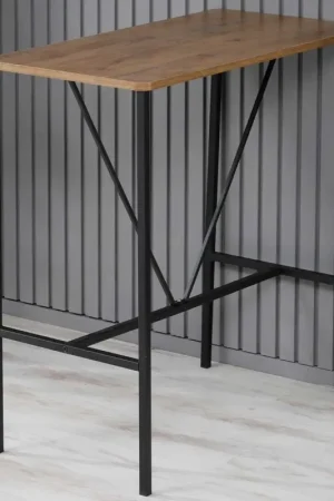 Dagaanbieding Nordic Bartafel | Metalen frame | Walnoot, zwart
