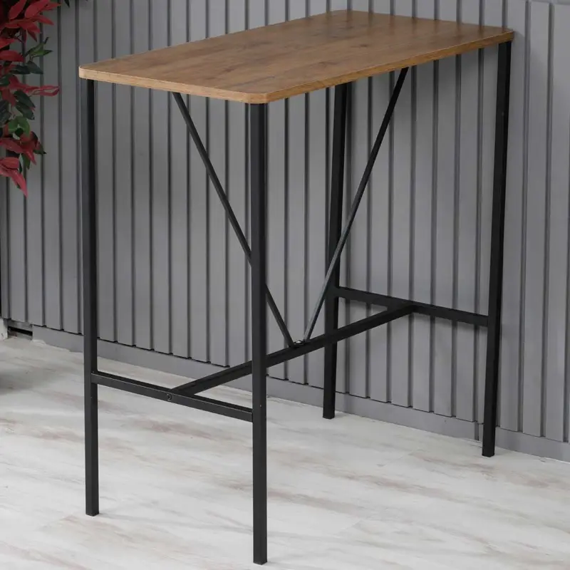 Dagaanbieding Nordic Bartafel | Metalen frame | Walnoot, zwart